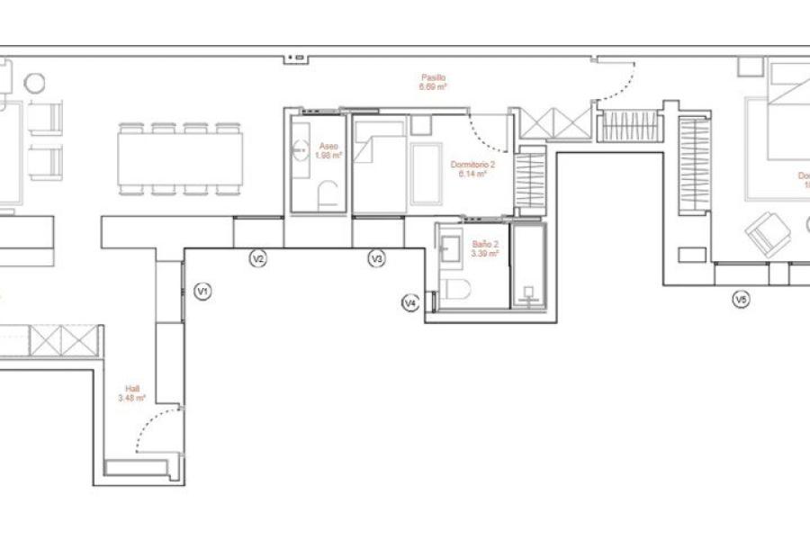 Piso reformado en venta en Génova, Almagro – 165 m² con 2 habitaciones” 1942/VIV