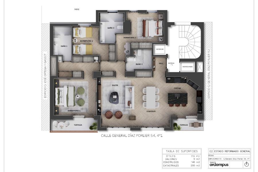 Piso exterior reformado con balcón en General Díaz Porlier en Lista, Salamanca 2168/VIV