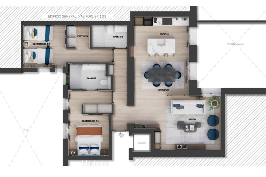 Vivienda reformada de 120 m² en General Oráa 82 – 2381