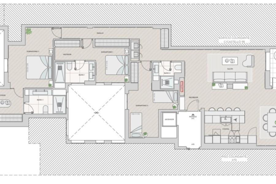 Vivienda exterior reformada de 253 m² en Castellana, Barrio de Salamanca – 2450