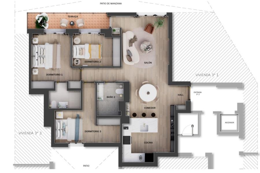 Vivienda reformada con terraza, garaje y trastero en Castelló 98, Lista – 2459