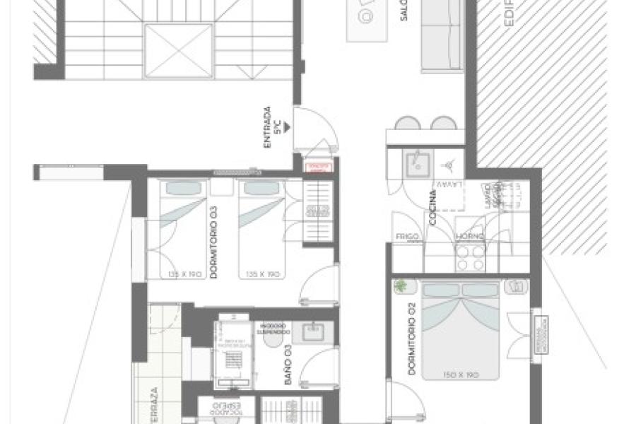 Vivienda exterior reformada de 123 m² en calle Alcalá – 2463