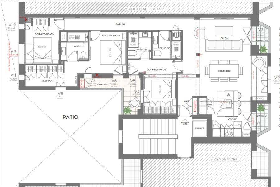 Vivienda exterior reformada con terrazas en Goya – 2467