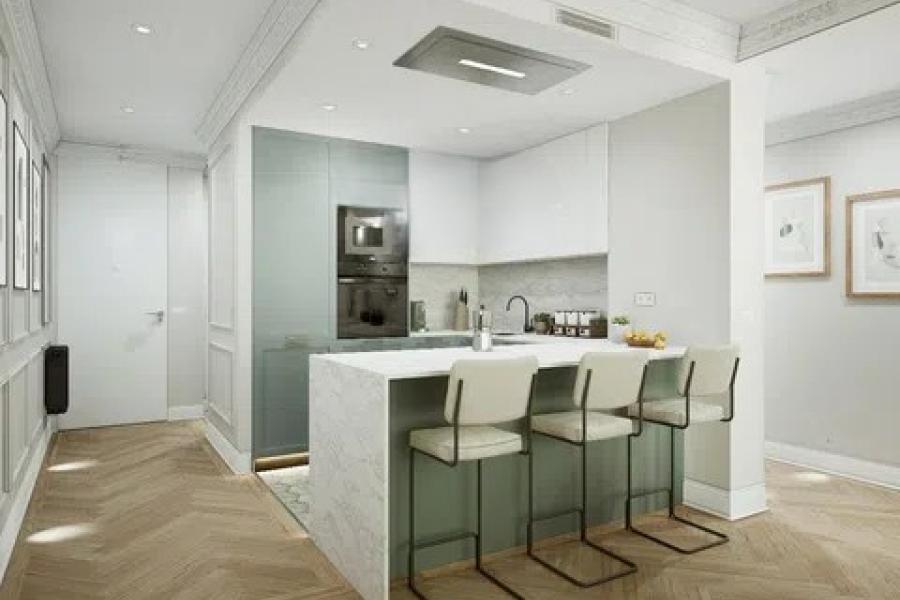 Piso exterior de 133 m² con suite, garaje y urbanización privada en Marqués del Vasto – 2496