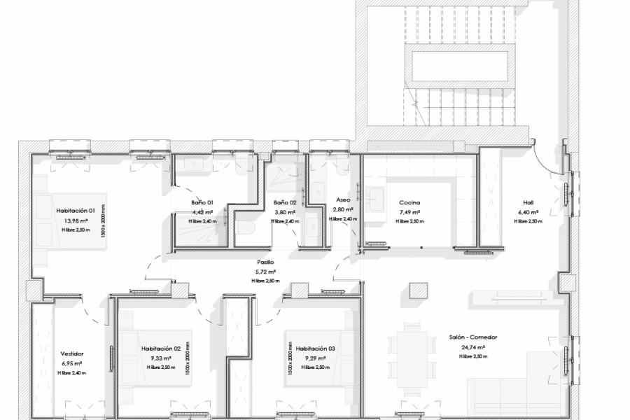Piso exterior de 133 m² con suite, garaje y urbanización privada en Marqués del Vasto – 2496