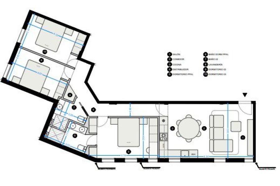 Vivienda luminosa con potencial de inversión en sexta planta interior en Garcia de Paredes, 2286