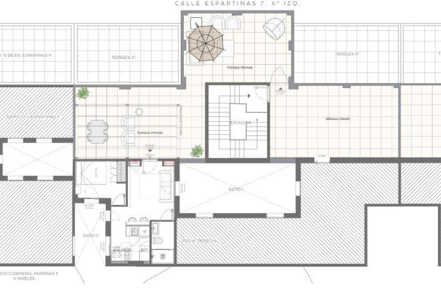 Ático reformado con gran terraza privada en calle Hermosilla – 2360