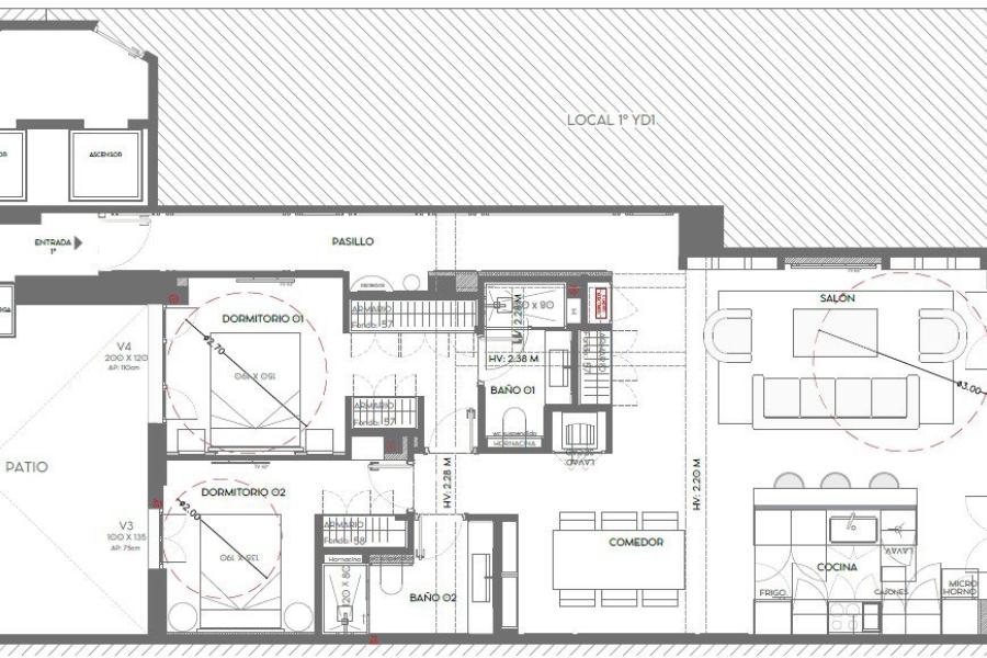 Vivienda exterior de 132 m² con 40 m² de espacios exteriores en Núñez de Balboa, 2237
