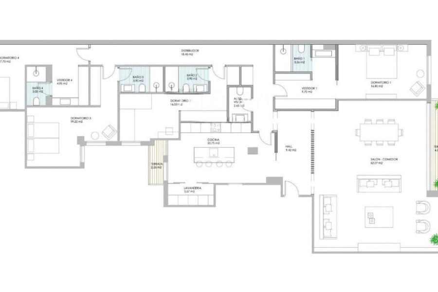 Vivienda exterior de lujo con terraza y parking en Recoletos – 2399