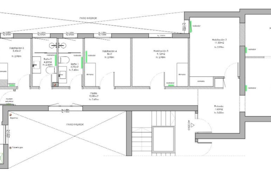 Vivienda exterior con techos altos y gran luminosidad en Salamanca – 2389