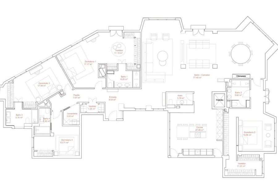 Enorme vivienda de lujo inmejorable en zona Castellana 1726VIV