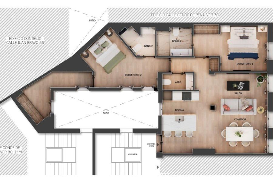 Vivienda reformada de 106 m² en finca clásica de 1929 Conde De Peñalver. 2179