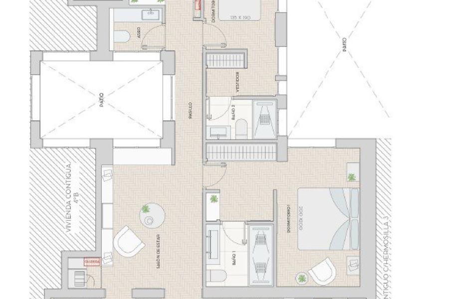 Vivienda reformada de 121 m² en cuarta planta de finca clásica en Hermosilla , 2185