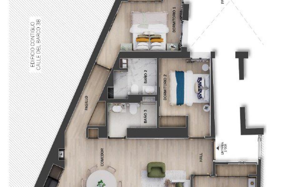 Vivienda reformada de 146 m² con balcón en calle Barco 2177