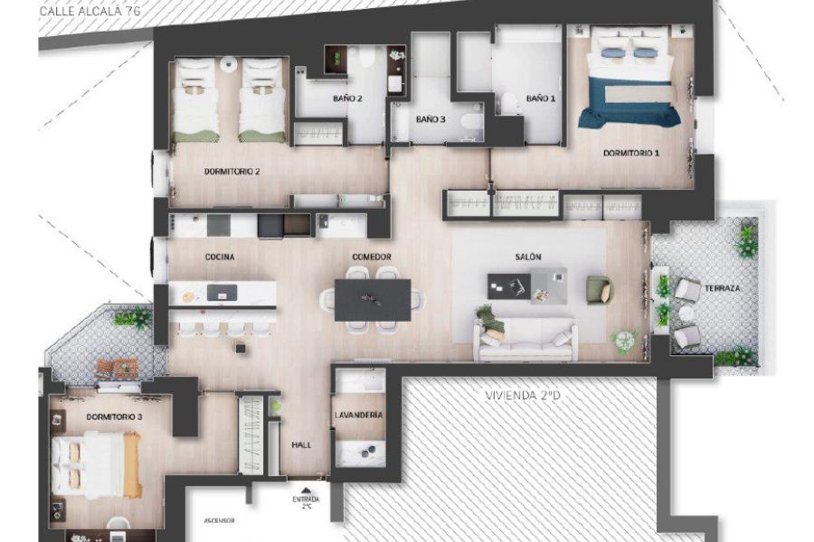 Vivienda reformada con terraza, trastero y garaje en Ibiza – 2379