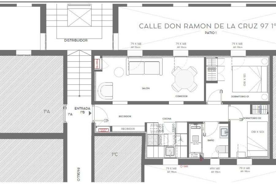 Vivienda reformada de 58 m² en finca clásica de 1925 en Don Ramón de la Cruz, 2230