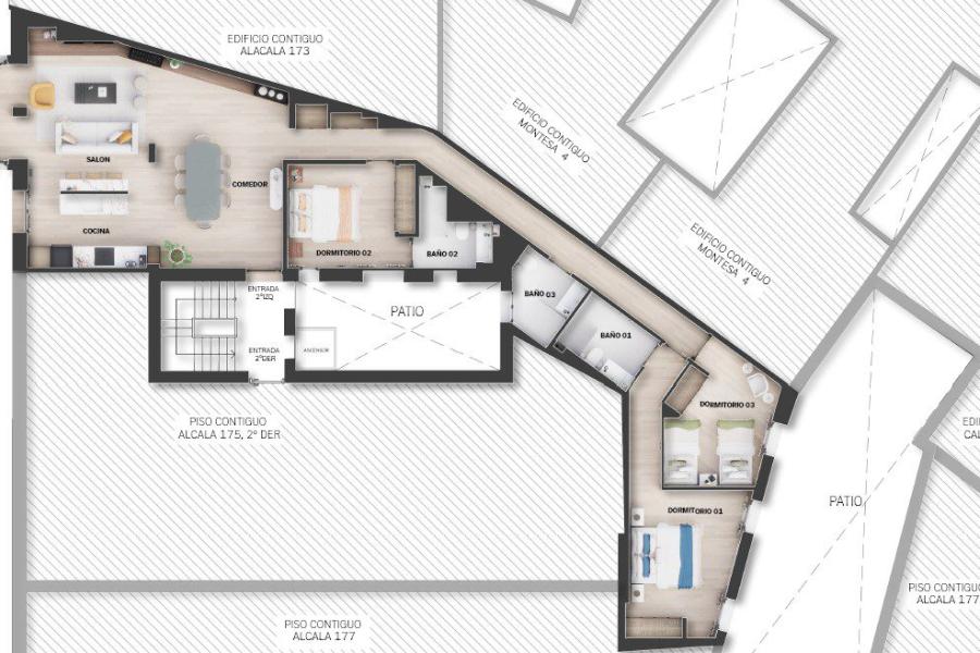 Vivienda exterior reformada con tres dormitorios y domótica en Goya – 2362