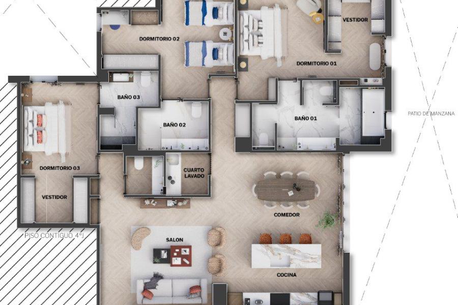 vivienda reformada de lujo en Diego de León. 2015