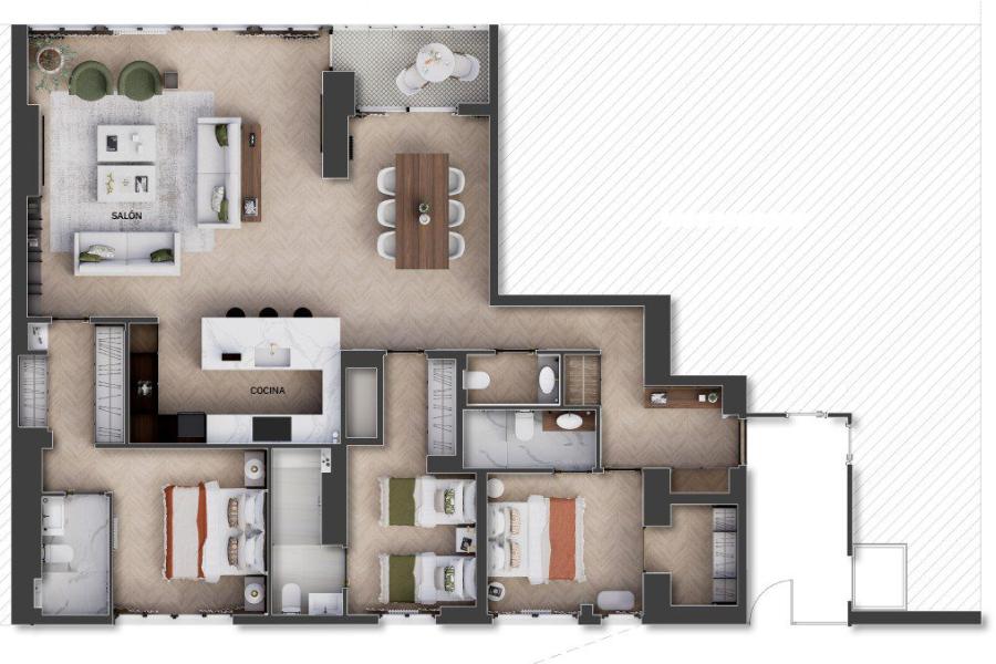 Vivienda exterior reformada con terraza en Lista – 2373