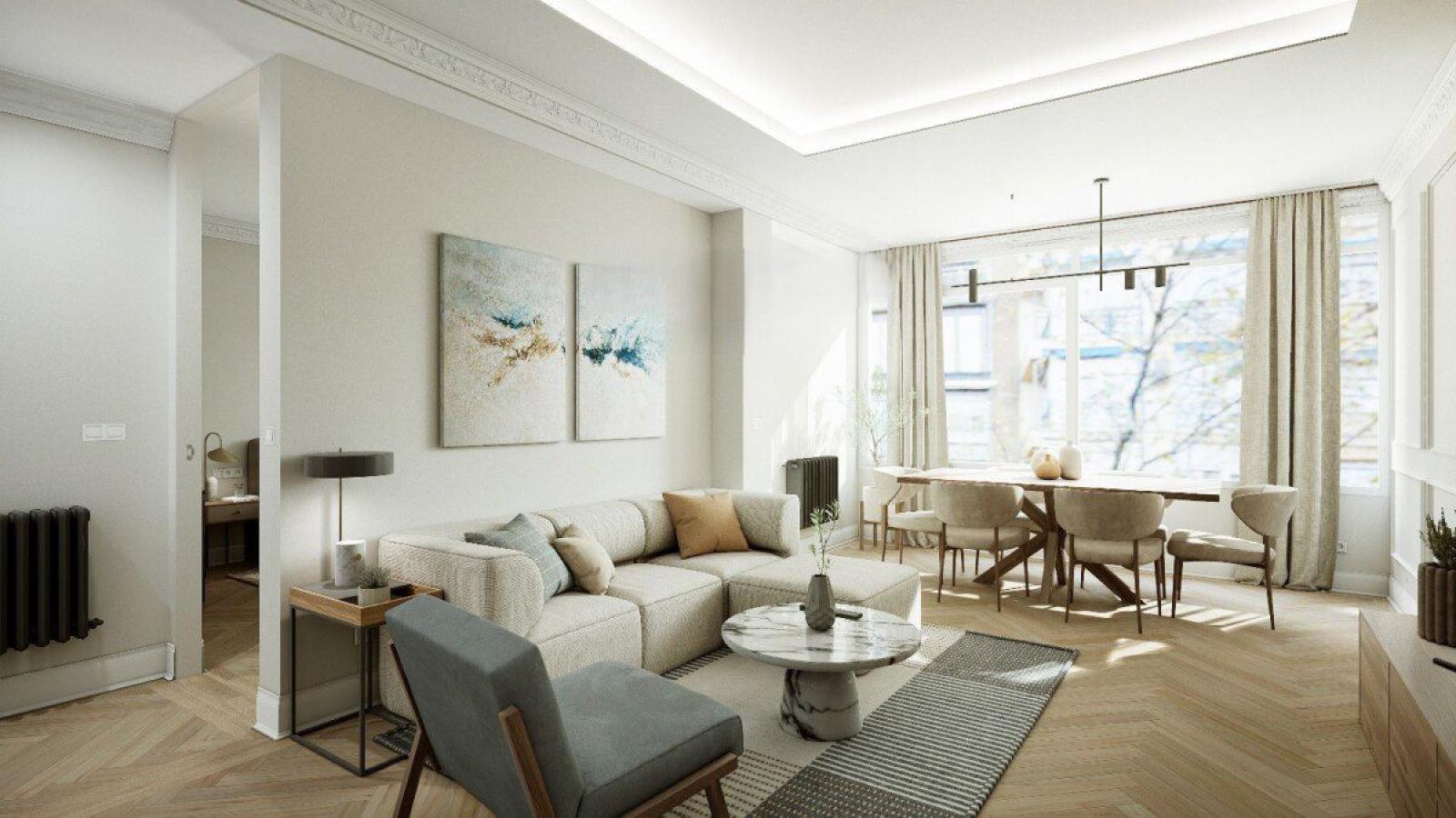 Vivienda reformada de lujo con dos suites en Conde de Peñalver – 2400